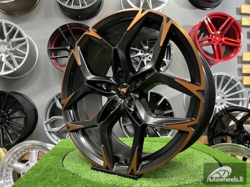 Ratlankis R19x8.5  5X112  ET  40  57.1  I5572  (FBX220)  Black Polished Half Matt Cooper (MBHMC)  For CUPRA  (K8+P2)  (HYBRID FORGED)