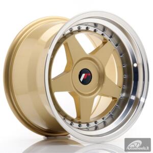 JR Wheels JR6 17x10 ET20 BLANK Gold w/Machined Lip