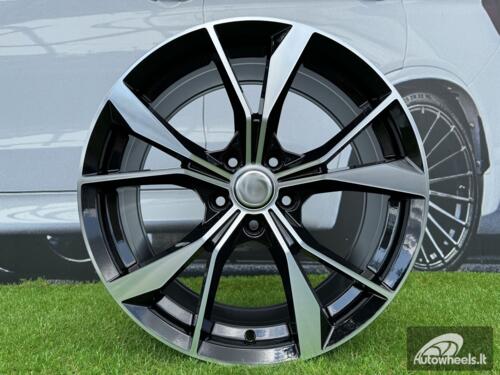 Ratlankis R20x8  5X112  ET  41  57.1  B5808  (IN5595)  Black Polished (MB)  For VW  (K8+P1)