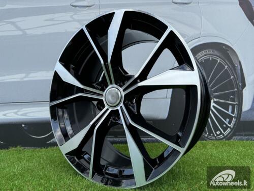Ratlankis R20x8  5X112  ET  41  57.1  B5808  (IN5595)  Black Polished (MB)  For VW  (K8+P1)