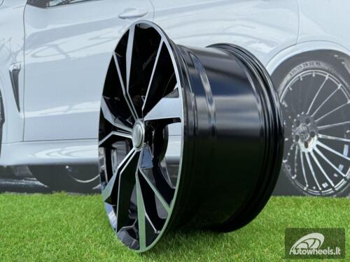 Ratlankis R20x8  5X112  ET  41  57.1  B5808  (IN5595)  Black Polished (MB)  For VW  (K8+P1)
