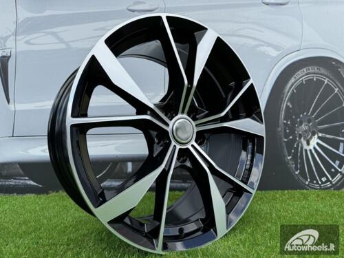 Ratlankis R20x8  5X112  ET  41  57.1  B5808  (IN5595)  Black Polished (MB)  For VW  (K8+P1)