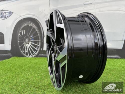 Ratlankis R18x7.5  5X114.3  ET  51  67.1  YF5700  Black Polished (MB)  For KIA  (P1)  (HYBRID FORGED New Model)