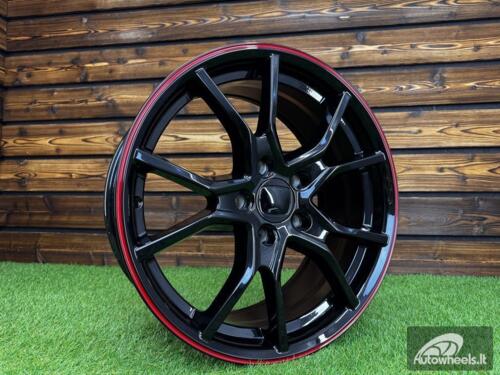 Ratlankis R18x8  5X114.3  ET  45  64.1  B1418  (BK5388)  Black+Red Line (BR)  For HOND  (R)
