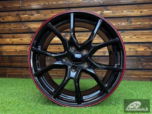 Ratlankis R18x8  5X114.3  ET  45  64.1  B1418  (BK5388)  Black+Red Line (BR)  For HOND  (R)