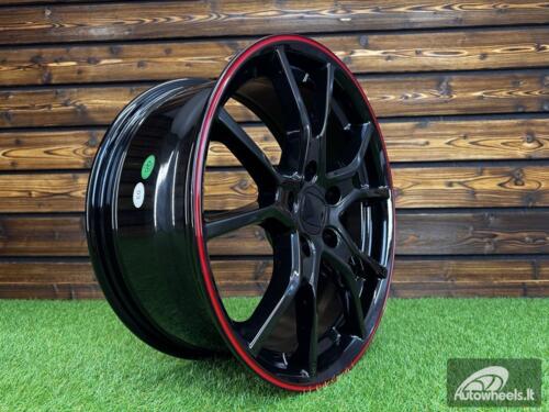 Ratlankis R18x8  5X114.3  ET  45  64.1  B1418  (BK5388)  Black+Red Line (BR)  For HOND  (R)