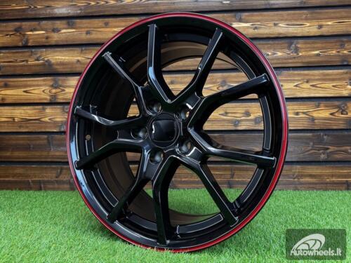 Ratlankis R18x8  5X114.3  ET  45  64.1  B1418  (BK5388)  Black+Red Line (BR)  For HOND  (R)