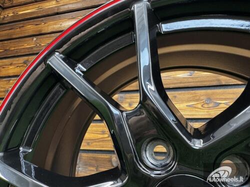 Ratlankis R18x8  5X114.3  ET  45  64.1  B1418  (BK5388)  Black+Red Line (BR)  For HOND  (R)