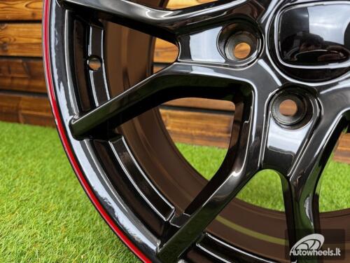 Ratlankis R18x8  5X114.3  ET  45  64.1  B1418  (BK5388)  Black+Red Line (BR)  For HOND  (R)