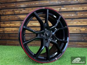 Ratlankis R18x8  5X114.3  ET  45  64.1  B1418  (BK5388)  Black+Red Line (BR)  For HOND  (R)