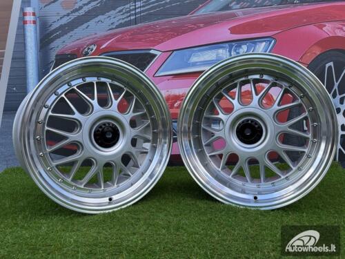 Ratlankis R19x9.5  5X120  ET  35  72.6  XE244  Silver+Polished Lip (SP)  For BMW  (P1+P2)  (BBS Style Front+Rear)