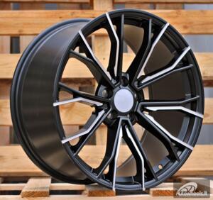 Ratlankis R19x9.5  5X112  ET  38  66.56  A5385  (XFE290)  Black Half Matt (BLHM)  For BMW  (P1)  (Rear+Front)
