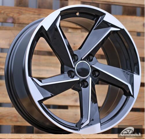 Ratlankis R17x7.5  5X112  ET  35  66.5  B5185  Black Polished (MB)  For AUD  (P)