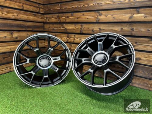 Ratlankis R21x9.5  5X112  ET  22  66.6  Y1188  (YF7071)  Black Half Matt+Polished Lip (BLHMPL)  For MER  (P1+M)  (HYBRID FORGED Rear+Front)