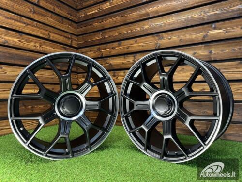 Ratlankis R21x9.5  5X112  ET  22  66.6  Y1188  (YF7071)  Black Half Matt+Polished Lip (BLHMPL)  For MER  (P1+M)  (HYBRID FORGED Rear+Front)