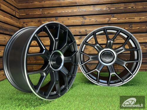Ratlankis R21x9.5  5X112  ET  22  66.6  Y1188  (YF7071)  Black Half Matt+Polished Lip (BLHMPL)  For MER  (P1+M)  (HYBRID FORGED Rear+Front)