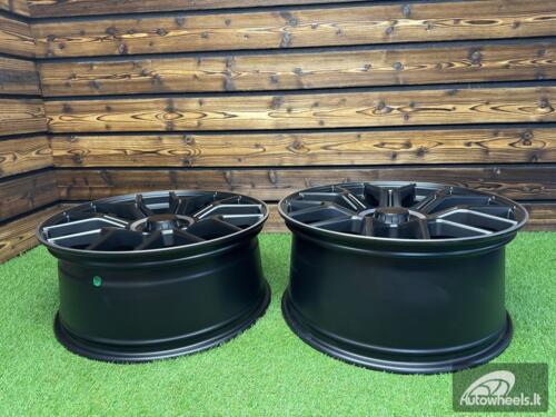 Ratlankis R21x9.5  5X112  ET  22  66.6  Y1188  (YF7071)  Black Half Matt+Polished Lip (BLHMPL)  For MER  (P1+M)  (HYBRID FORGED Rear+Front)