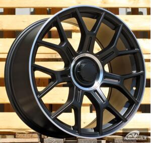 Ratlankis R21x8.5  5X112  ET  40  66.6  Y1188  (YF7071)  Black Half Matt+Polished Lip (BLHMPL)  For MER  (P1)  (HYBRID FORGED Rear+Front)