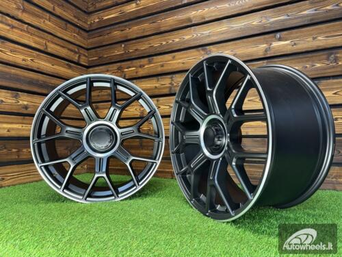 Ratlankis R21x8.5  5X112  ET  40  66.6  Y1188  (YF7071)  Black Half Matt+Polished Lip (BLHMPL)  For MER  (P1+M)  (HYBRID FORGED Rear+Front)