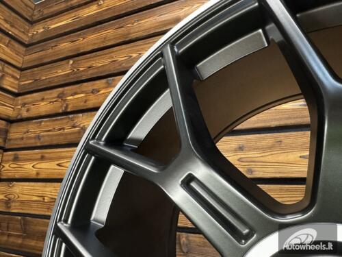 Ratlankis R21x8.5  5X112  ET  40  66.6  Y1188  (YF7071)  Black Half Matt+Polished Lip (BLHMPL)  For MER  (P1+M)  (HYBRID FORGED Rear+Front)