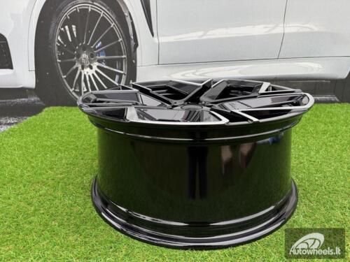 Ratlankis R19x8.5  5X112  ET  38  57.1  Y1243  (YF5667)  Black Polished (MB)  For VW  (P1)  (HYBRID FORGED)