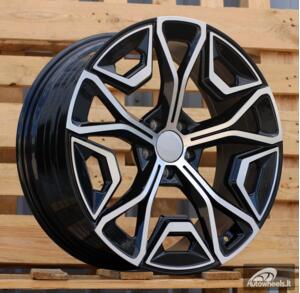 Ratlankis R20x8.5  5X112  ET  28  66.6  YF5670  Black Polished (MB)  For BMW  (P1)  ((IX I20) HYBRID FORGED)