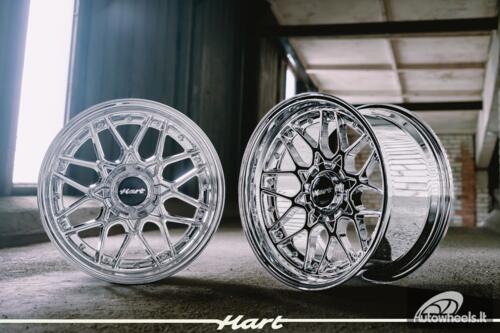 Ratlankis HART HR83 R18X9J 5X114.3/5X120 ET20 CB:74.1 Chrome with Gold Rivets