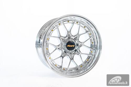 Ratlankis HART HR83 R18X10J 5X114.3/5X120 ET15 CB:74.1 Chrome with Gold Rivets