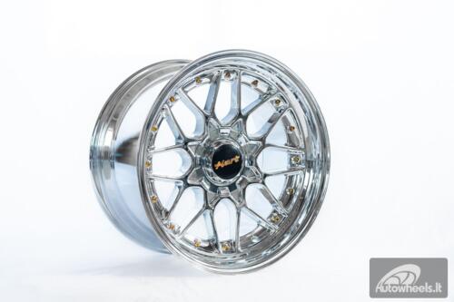 Ratlankis HART HR83 R18X10J 5X114.3/5X120 ET15 CB:74.1 Chrome with Gold Rivets