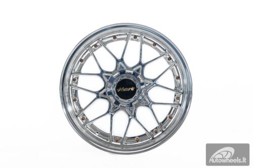 Ratlankis HART HR83 R18X10J 5X114.3/5X120 ET15 CB:74.1 Chrome with Gold Rivets