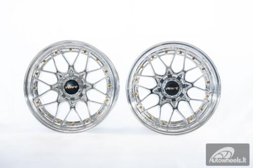 Ratlankis HART HR83 R18X10J 5X114.3/5X120 ET15 CB:74.1 Chrome with Gold Rivets