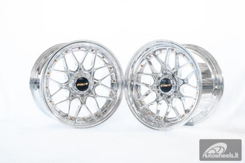 Ratlankis HART HR83 R18X10J 5X114.3/5X120 ET15 CB:74.1 Chrome with Gold Rivets