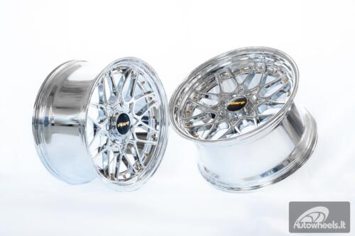 Ratlankis HART HR83 R18X10J 5X114.3/5X120 ET15 CB:74.1 Chrome with Gold Rivets