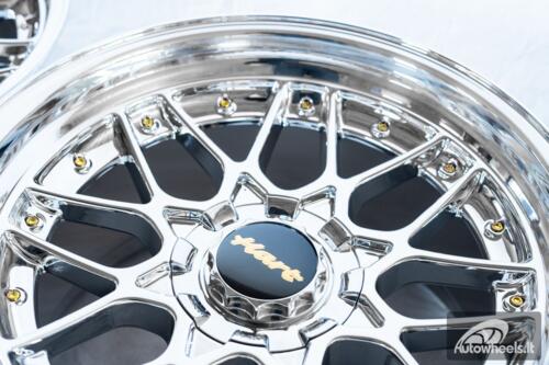 Ratlankis HART HR83 R18X10J 5X114.3/5X120 ET15 CB:74.1 Chrome with Gold Rivets