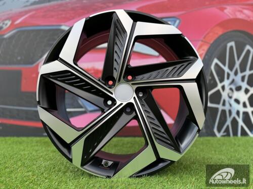 Ratlankis R18x7.5  5X114.3  ET  51  67.1  D1926  (BK1224)  Black Polished Half Matt (MBHM)  For HYUND  (P)  (NEW MODEL)