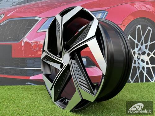 Ratlankis R18x7.5  5X114.3  ET  51  67.1  D1926  (BK1224)  Black Polished Half Matt (MBHM)  For HYUND  (P)  (NEW MODEL)