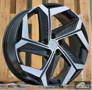 Ratlankis R18x7.5  5X114.3  ET  51  67.1  D1926  (BK1224)  Black Polished Half Matt (MBHM)  For HYUND  (P)  (NEW MODEL)