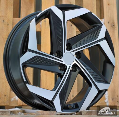 Ratlankis R18x7.5  5X114.3  ET  51  67.1  D1926  (BK1224)  Black Polished Half Matt (MBHM)  For HYUND  (P)  (NEW MODEL)