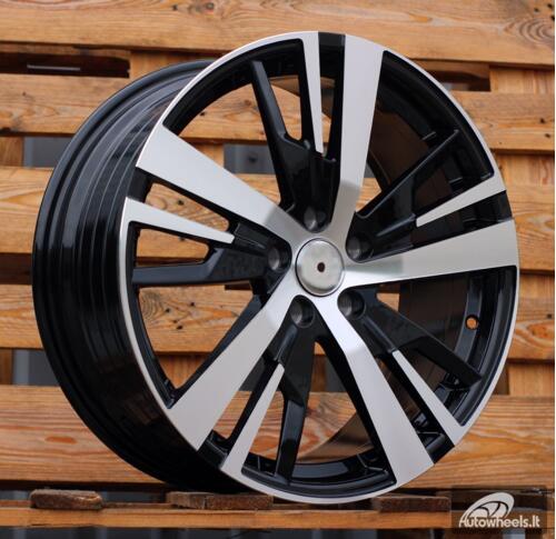 Ratlankis R18x7.5  5X108  ET  49  65.1  YF0448  Black Polished (MB)  For PEUG  (P1)  (HYBRID FORGED)