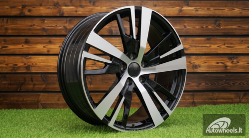 Ratlankis R18x7.5  5X108  ET  49  65.1  YF0448  Black Polished (MB)  For PEUG  (P1)  (HYBRID FORGED)