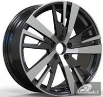 Ratlankis R18x7.5  5X108  ET  49  65.1  YF0448  Black Polished (MB)  For PEUG  (P1)  (HYBRID FORGED)
