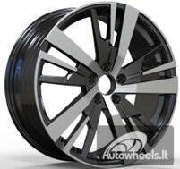 Ratlankis R18x7.5  5X108  ET  49  65.1  YF0448  Black Polished (MB)  For PEUG  (P1)  (HYBRID FORGED)