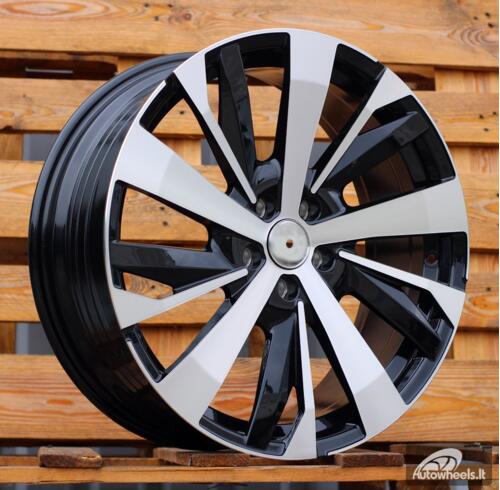 Ratlankis R19x7.5  5X108  ET  42  65.1  YF0449  Black Polished (MB)  For PEUG  (P1)  (HYBRID FORGED)
