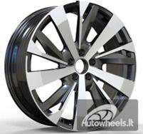 Ratlankis R19x7.5  5X108  ET  42  65.1  YF0449  Black Polished (MB)  For PEUG  (P1)  (HYBRID FORGED)