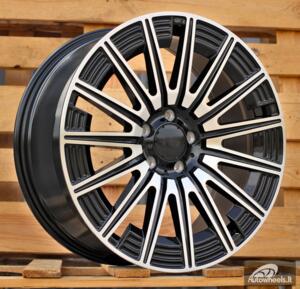 Ratlankis R19x8.5  5X112  ET  43  66.5  FLB005  Black Polished (MB)  For MER  (P1)  (HYBRID FORGED Front+Rear New Model)