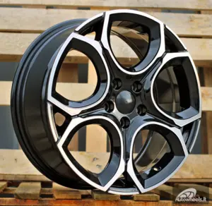 Ratlankis R17x7.5  5X112  ET  45  57.1  Y1232  (HF5162)  Black Polished (MB)  For VW  (P1)  (HYBRID FORGED)