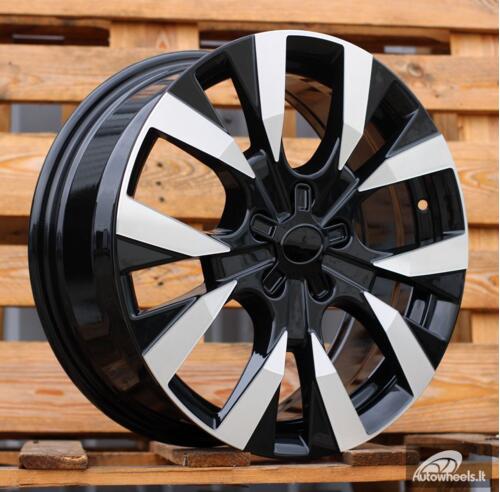 Ratlankis R17x7  5X108  ET  45  65.1  Y1248  Black Polished (MB)  For CITRO  (P)