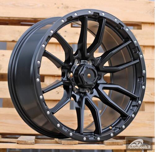 Ratlankis R20x9  6X139.7  ET  12  110.1  I6098  Black Half Matt (BLHM)  For 4X4  (K8)