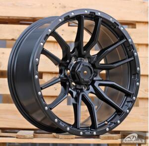 Ratlankis R20x9  6X139.7  ET  12  110.1  I6098  Black Half Matt (BLHM)  For 4X4  (K8)