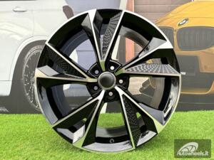 Ratlankis R20x8.5  5X112  ET  43  66.5  B1566  (FBX008)  Black Polished (MB)  For AUD  (P2+Z6)  (HYBRID FORGED)